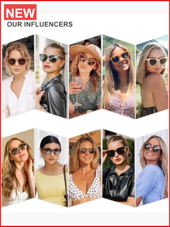 Cat Eye Round Polarized Sunglasses for Women UV Protection TAC Lens main image 7